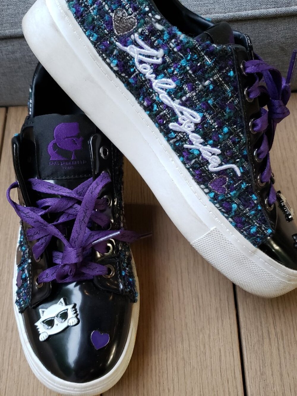 EUC KARL LAGERFELD PARIS Cate Pins sneaker (6) KICKS